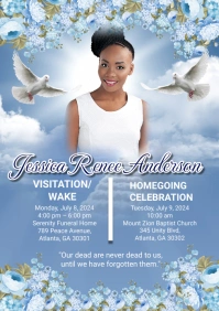Funeral Flyer A4 template
