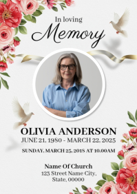 Funeral Flyer A4 template