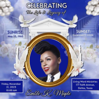 Funeral Flyer Memorial Flyer Animation Video Carré (1:1) template