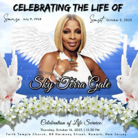 Funeral Flyer Memorial Flyer Animation Video Wpis na Instagrama template