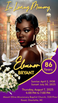 Funeral Flyer Memorial Flyer Instagram Story template