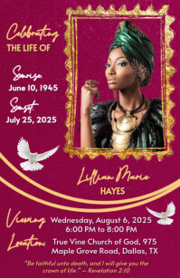 Funeral Flyer Memorial Flyer Half Page Wide template