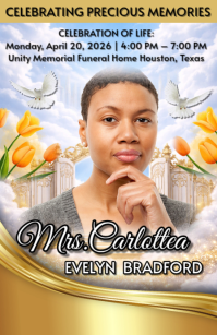 Funeral Flyer Memorial Flyer Tabloid template