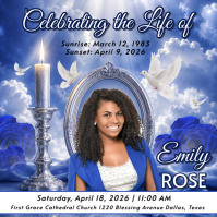 Funeral Flyer Memorial Flyer Post Instagram template