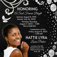 Funeral Flyer Memorial Flyer Сообщение Instagram template