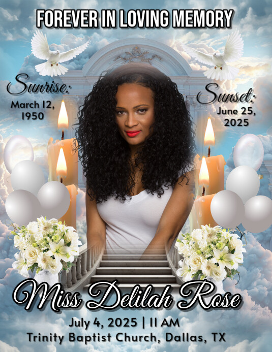 Funeral Flyer Memorial Flyer template
