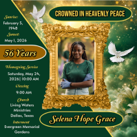 Funeral Flyer Memorial Flyer Instagram Plasing template