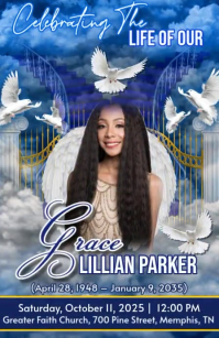 Funeral Flyer Memorial Flyer Tabloide template