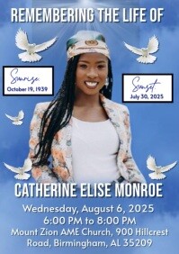 Funeral Flyer Memorial Flyer A4 template