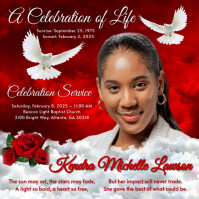 Funeral Flyer Memorial Flyer Instagram 帖子 template