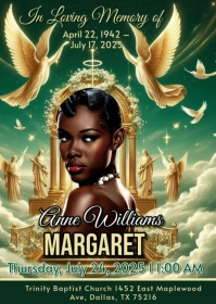 Funeral Flyer Memorial Flyer A6 template