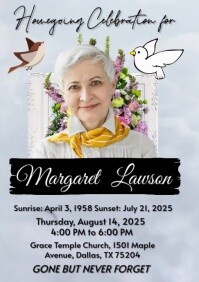 Funeral Flyer Memorial Flyer A2 template