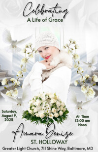Funeral Flyer Memorial Flyer Tabloid template