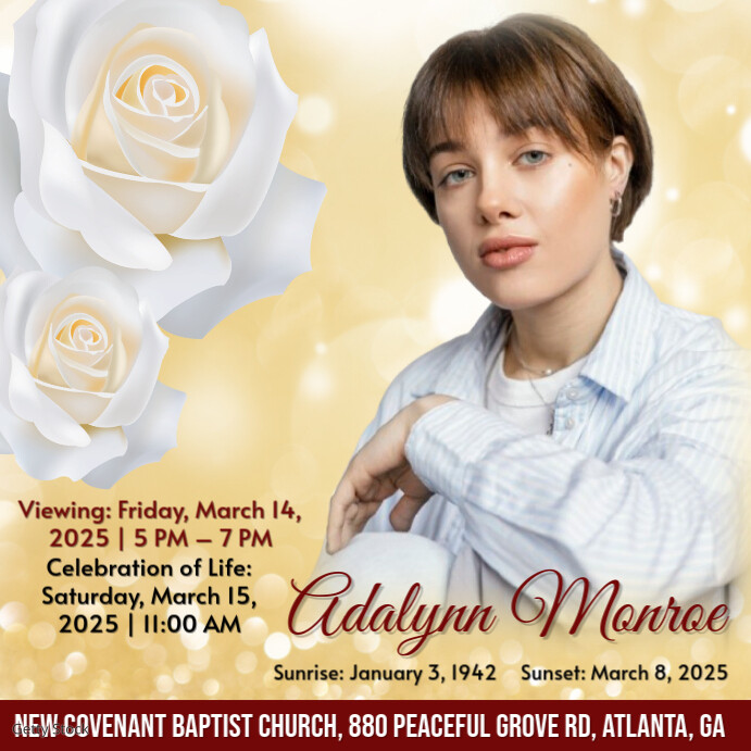 Funeral Flyer Memorial Flyer Publicação no Instagram template
