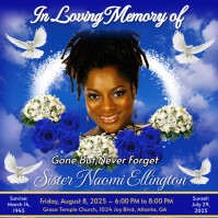 Funeral Flyer Memorial Flyer Instagram Post template