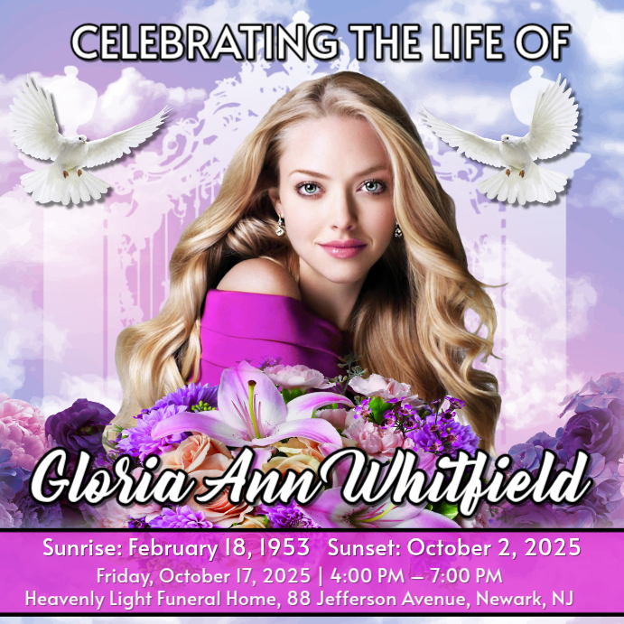 Funeral Flyer Memorial Flyer pink roses white heaven gate and cloud ...