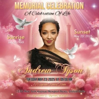 funeral flyer services Pos Instagram template