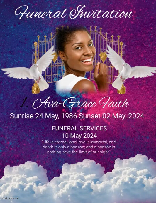 funeral flyers template