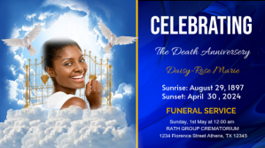 funeral flyers Twitter Post template