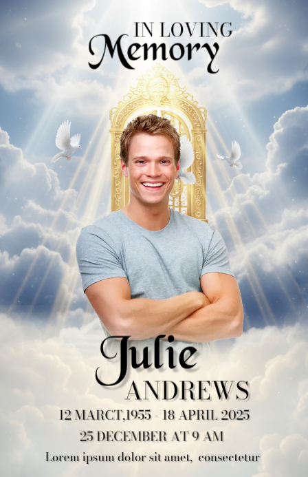 funeral heavenly sky background Template | PosterMyWall