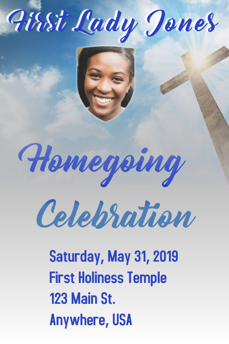 Homegoing Program Payer Funeral Homegoing Repast Church Program Cover Template | PosterMyWall