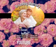 funeral, in loving memory, celebration of life, burial, death, celebracion de vida, eulogy, obituary Middelgrote rechthoek template