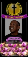 funeral, loving memory, celebration of life, death anniversary,  gif Roll Up Banner 3' × 6' template