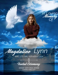 Funeral in loving memory Iflaya (Incwadi ye-US) template