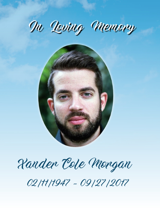 Funeral In Loving Memory Poster Template PosterMyWall
