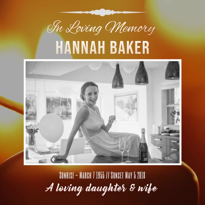 Funeral In loving memory video Template PosterMyWall