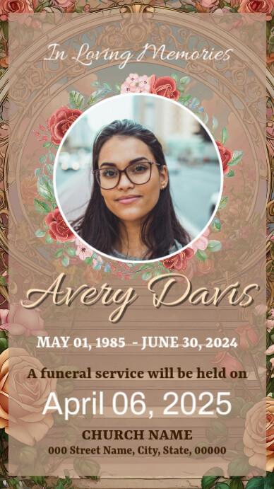 Copy of Funeral Instagram Story | PosterMyWall