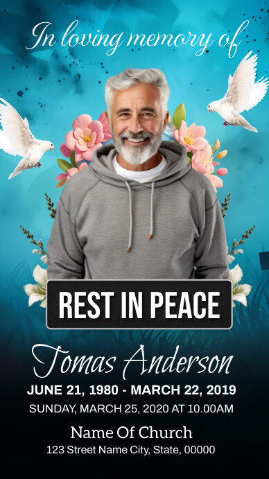 Funeral Instagram story Template | PosterMyWall