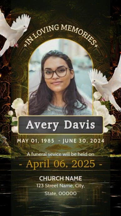 Funeral Instagram Story template