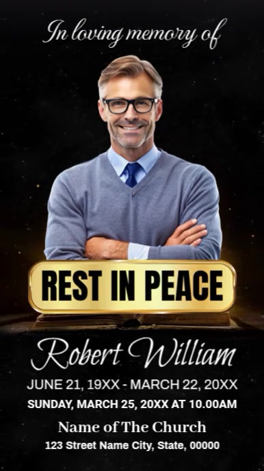 Funeral Instagram Story Template | PosterMyWall
