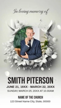Funeral Invitation Instagram Reel template