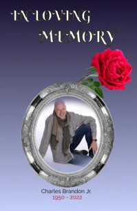 funeral loving memory obituary celebration of life, en memoria Halfbladsy Breed template