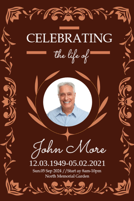 Funeral Header Funeral Memorial Flyers Template | PosterMyWall