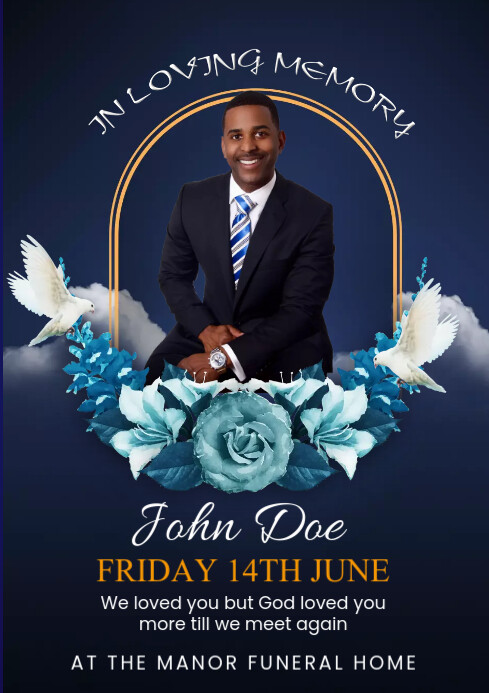 Funeral Poster Template PosterMyWall funeral-poster-template-postermywall