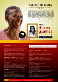 Funeral Poster Design Template A2