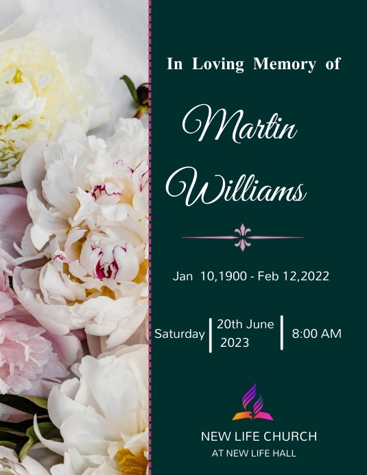 funeral poster Template PosterMyWall
