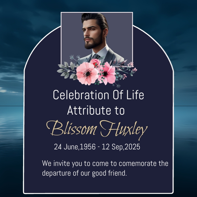 funeral poster Template PosterMyWall