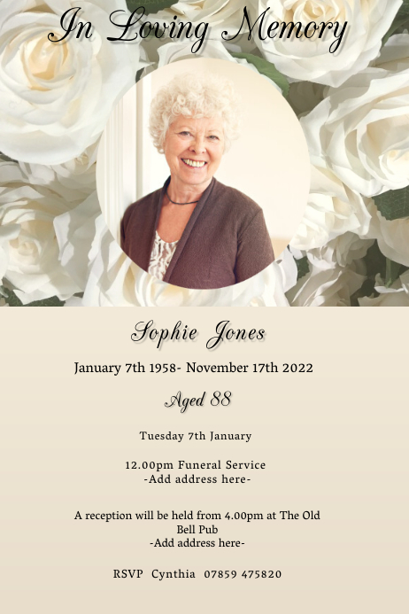 Copy of Funeral Poster | PosterMyWall