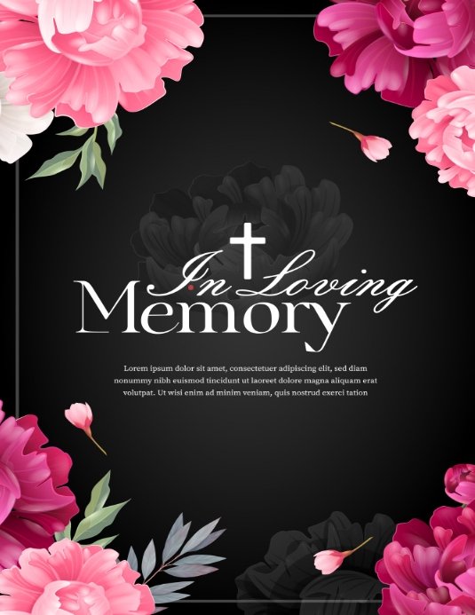 Funeral Poster Design Template PosterMyWall funeral-poster-design-template-postermywall