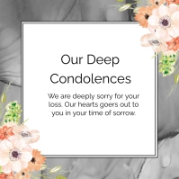 funeral poster Square (1:1) template