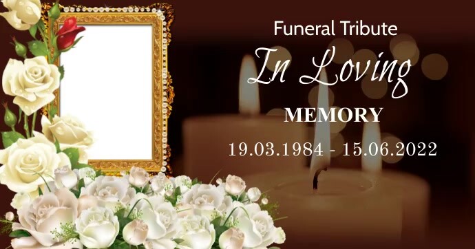 funeral poster/flyer design (1) Facebook Shared Image template