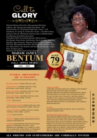 Funeral Poster Templates A2