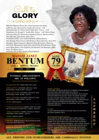 Funeral Poster Templates A2