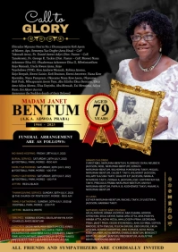 Funeral Poster Templates A2