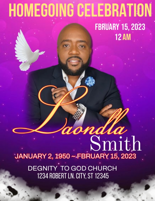 Copy of Funeral Program (1) ,funeral , cover ,homegoi PosterMyWall