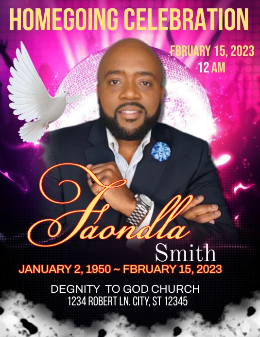 Funeral Program (1) ,funeral , cover ,homegoi Template PosterMyWall